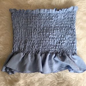 Ruffled Strapless Top